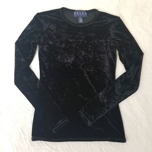 Ralph Lauren Velvet Long Sleeve Top